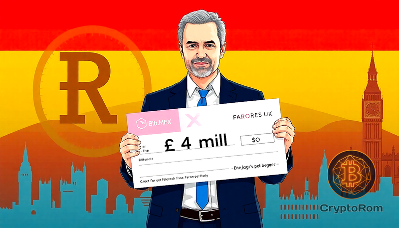 💰 Основатель BitMEX внес крупное пожертвование партии Farage's Reform UK