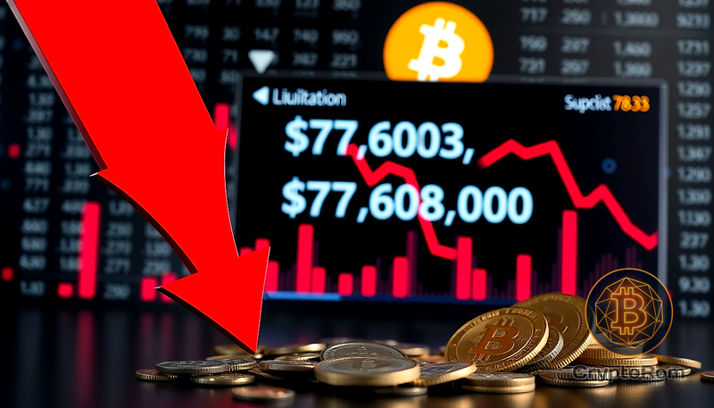 📉 Ликвидации криптоактивов достигли $264M на фоне падения цены Bitcoin