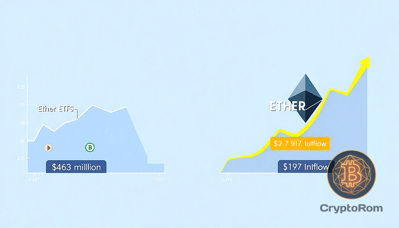 📉 Отток средств из Bitcoin ETF и приток в Ether ETF