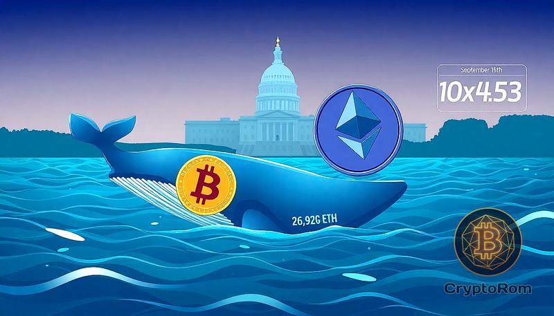 🐋 Крупный трейдер обменял 866 BTC на 26,924 ETH перед падением цены Bitcoin