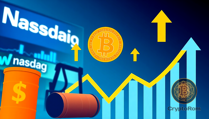 📈 Bitcoin устанавливает новый максимум на фоне рекордов Nasdaq и снижения цен на нефть