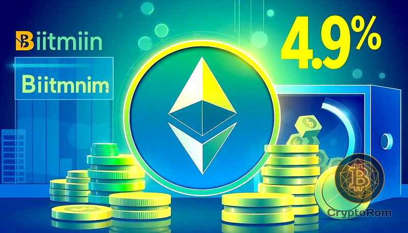 💰 Bitmine покупает Ethereum на $47M, теперь владеет 4.9% предложения