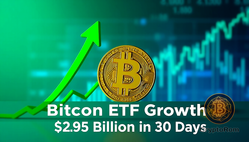 📈 Bitcoin ETF показывает рост на $2,95 миллиарда за 30 дней