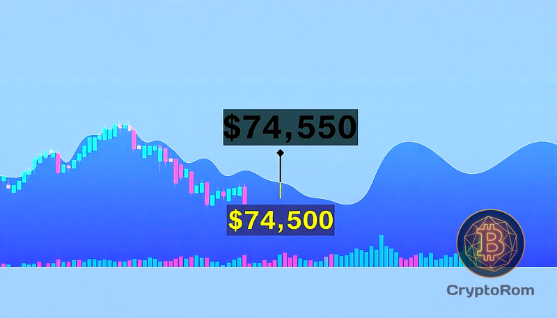 📉 Анализ снижения Bitcoin указывает на уровень $74,500