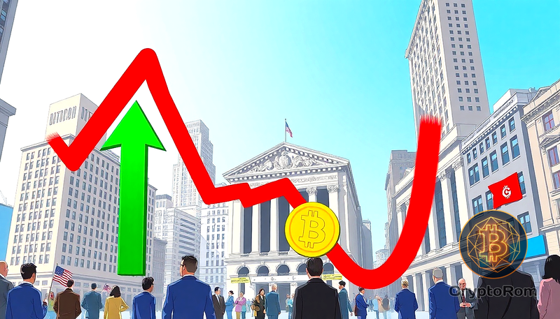 📉 Падение акций чипов сдерживает рост цены биткоина