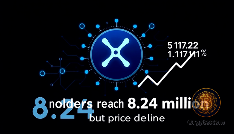 📉 Число держателей XRP достигло 8,24 млн, но цена падает